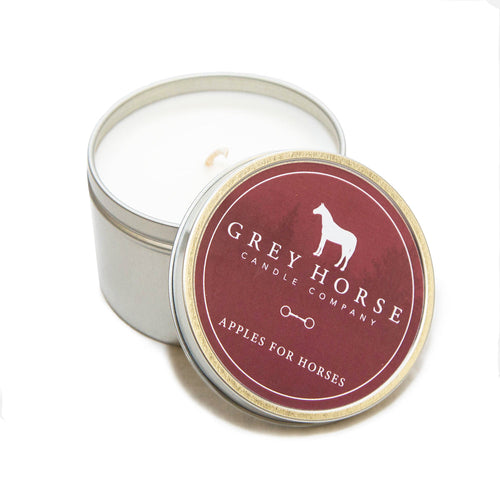 Grey Horse Candle Tin