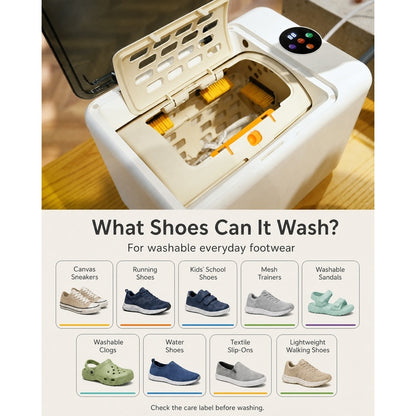 Smart Shoe Washing. No Hand Scrubbing, Every Time.