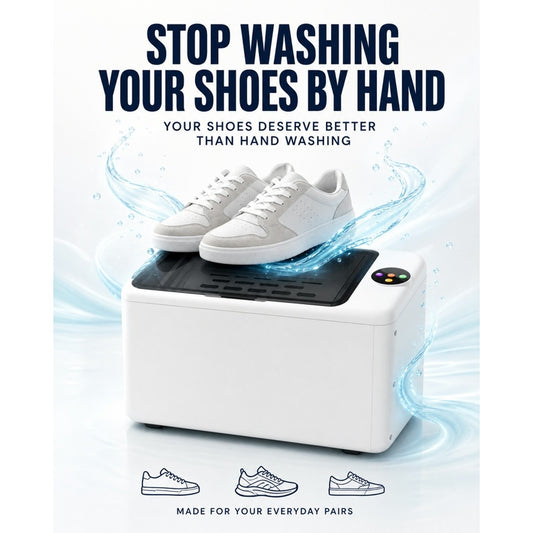 Smart Shoe Washing. No Hand Scrubbing, Every Time.