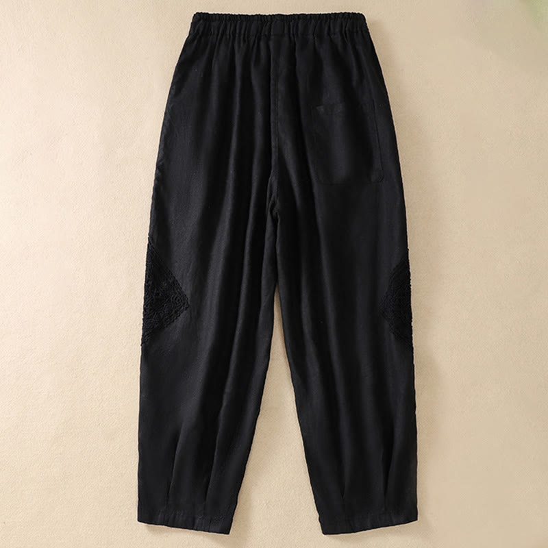 Buddha Stones Summer Women's Drawstring Harem Pants With Pockets