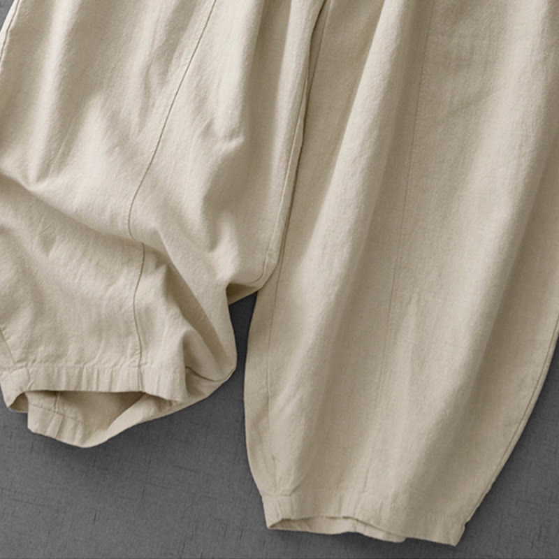 Buddha Stones Casual Plain Women's Harem Pants With Pockets