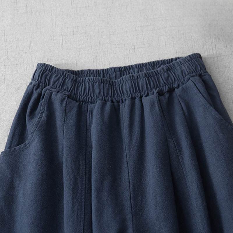 Buddha Stones Casual Plain Women's Harem Pants With Pockets