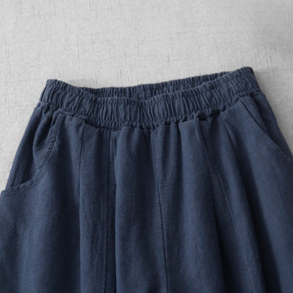 Buddha Stones Casual Plain Women's Harem Pants With Pockets