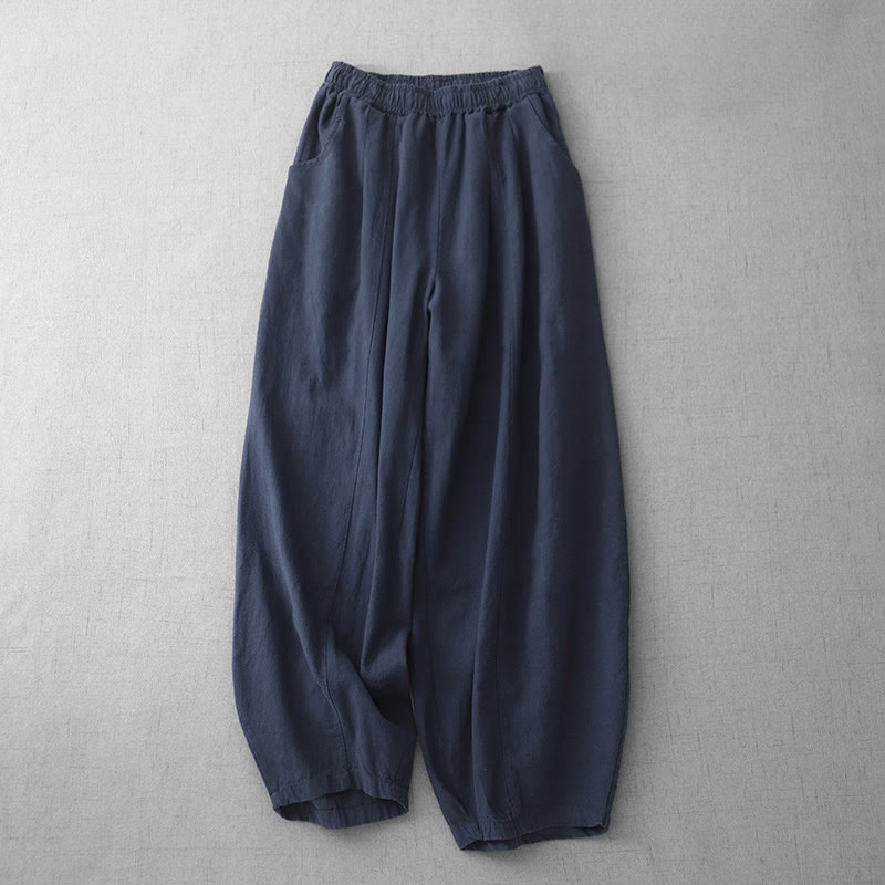 Buddha Stones Casual Plain Women's Harem Pants With Pockets
