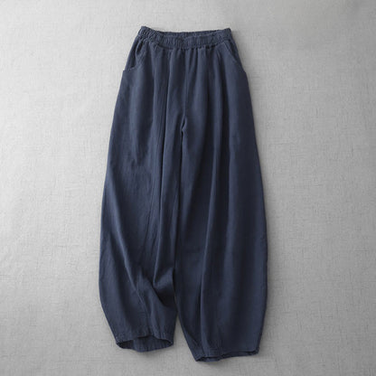 Buddha Stones Casual Plain Women's Harem Pants With Pockets