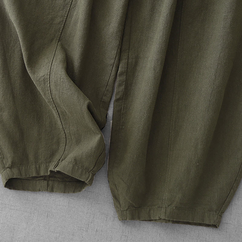 Buddha Stones Casual Plain Women's Harem Pants With Pockets