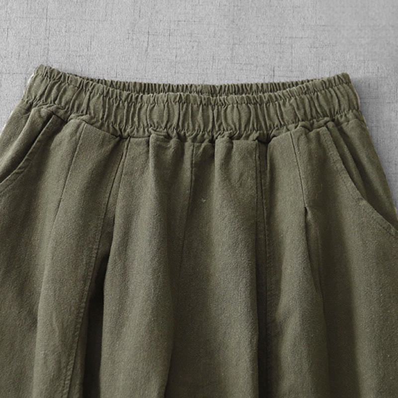 Buddha Stones Casual Plain Women's Harem Pants With Pockets