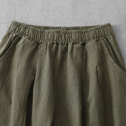 Buddha Stones Casual Plain Women's Harem Pants With Pockets