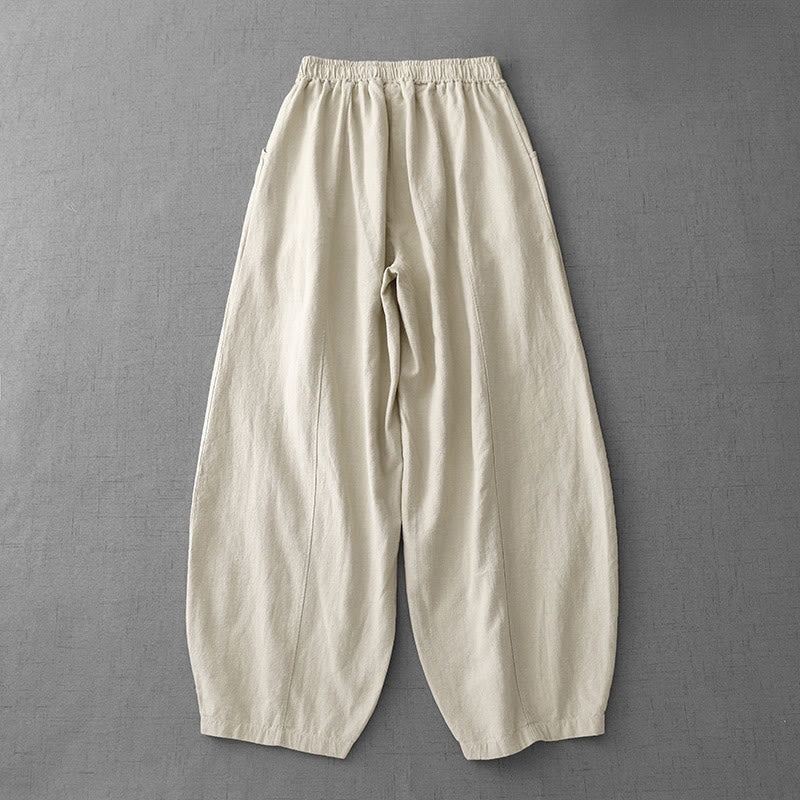 Buddha Stones Casual Plain Women's Harem Pants With Pockets