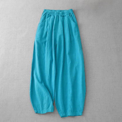 Buddha Stones Casual Plain Women's Harem Pants With Pockets