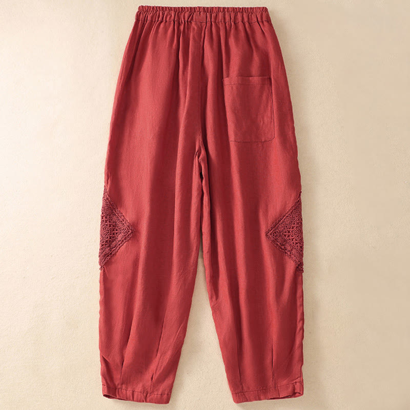 Buddha Stones Summer Women's Drawstring Harem Pants With Pockets
