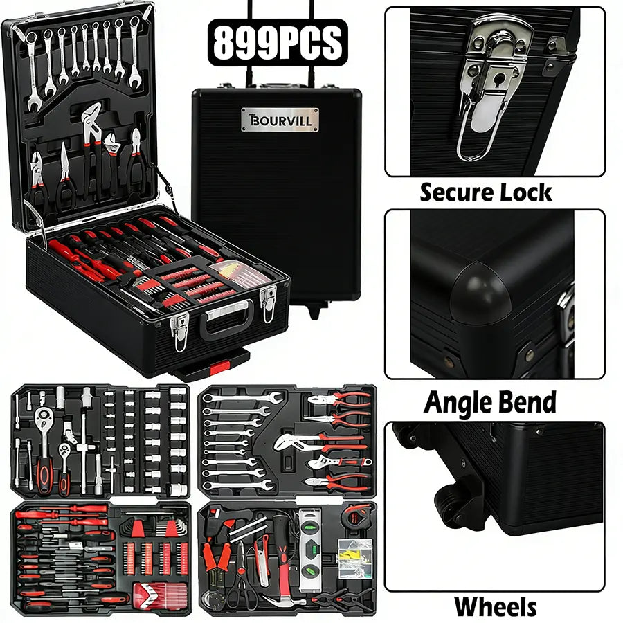 All-in-One Rolling Tool Kit for Home Repairs & DIY Projects