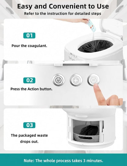 Rechargeable Waterless Dry Flush Toilet -89% Off🔥