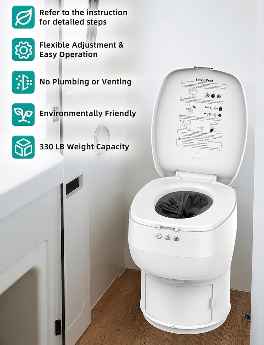 Rechargeable Waterless Dry Flush Toilet -89% Off🔥