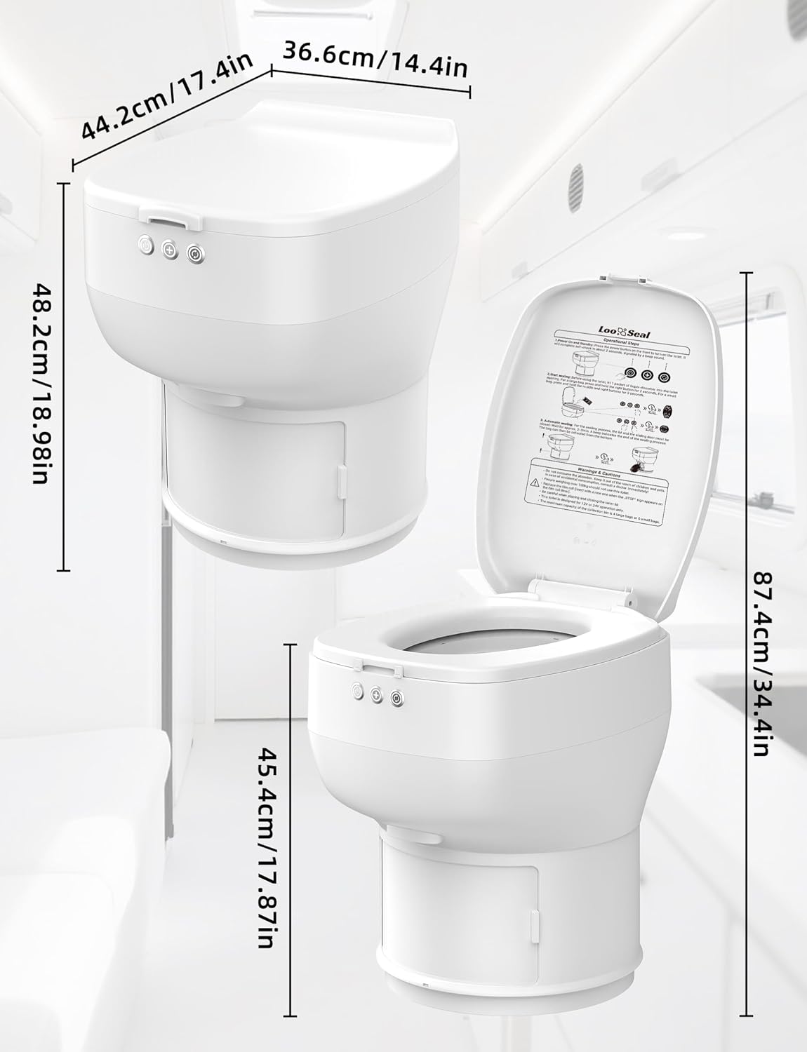 Rechargeable Waterless Dry Flush Toilet -89% Off🔥