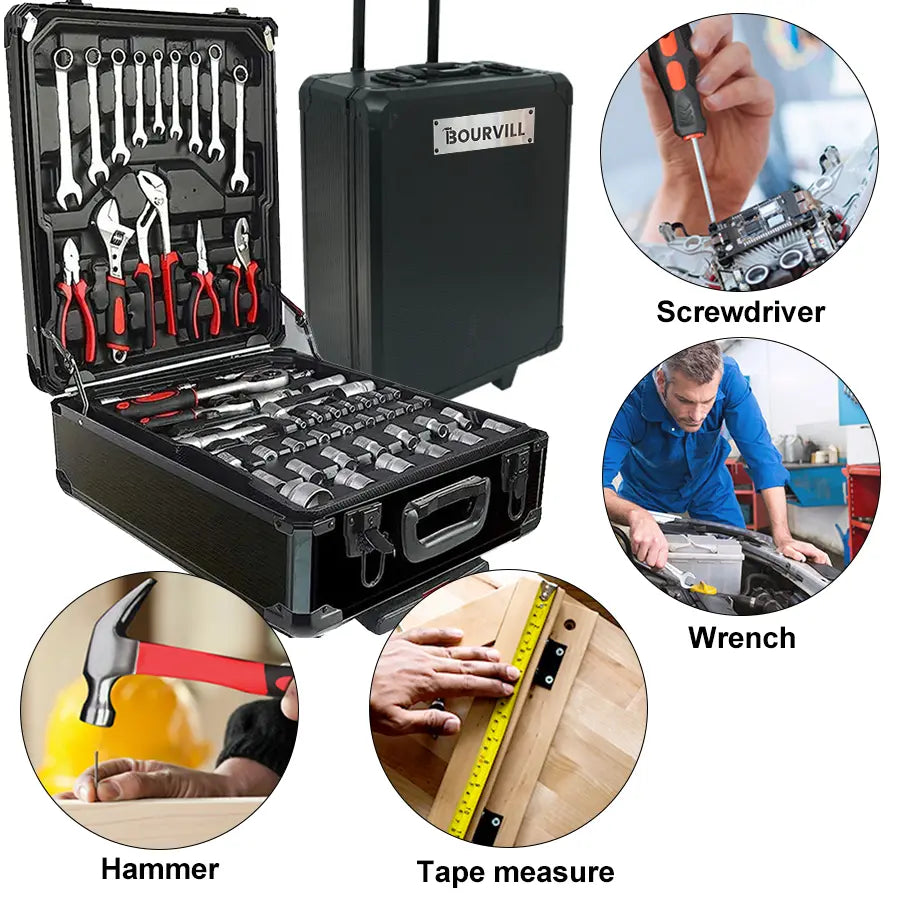 All-in-One Rolling Tool Kit for Home Repairs & DIY Projects