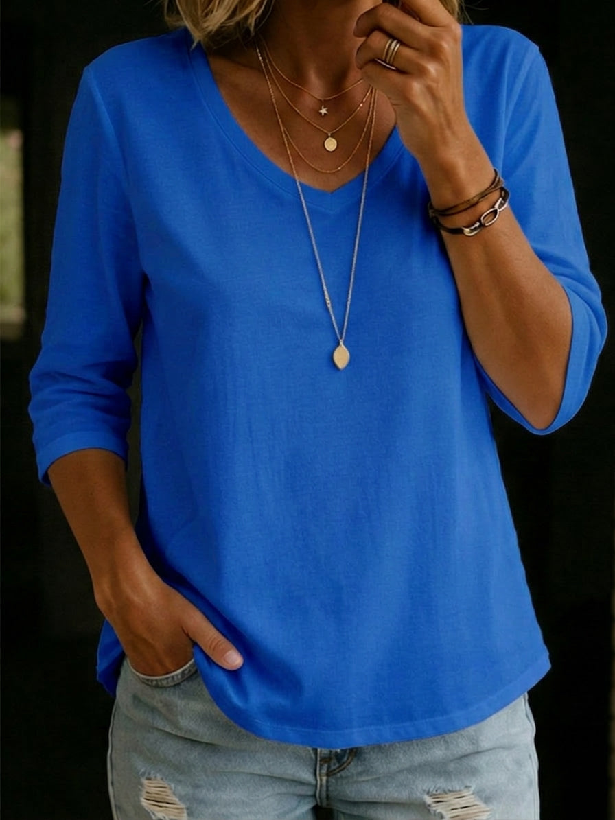 Cozy Casual Half-sleeve 100% Cotton T-shirt